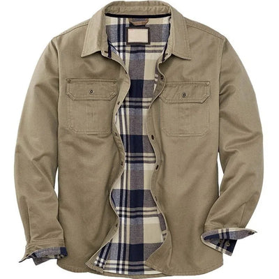 Camisa estilo chaqueta, con fondo de franela.