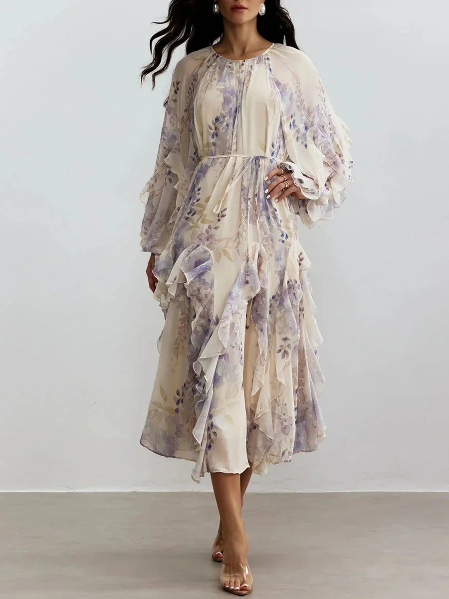 SANDRA| Vestido Elegante de manga larga.