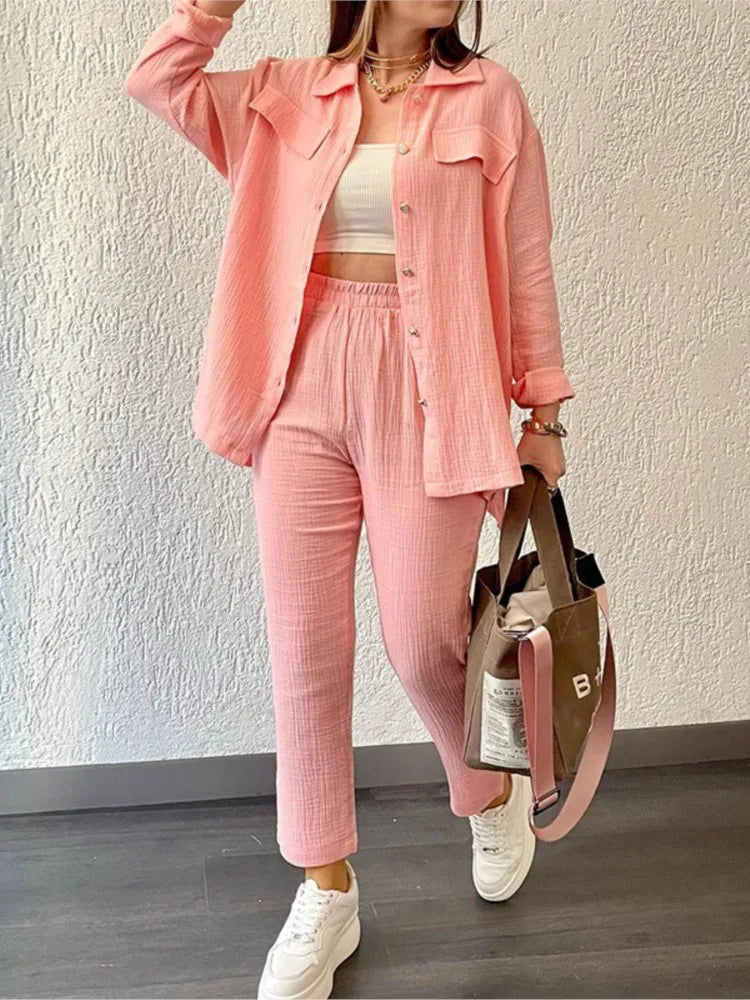SUSAN| Conjunto Casual de Algodón Puro