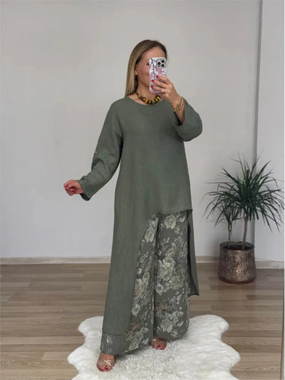 BEA| Conjunto Casual Lino y Algodón S-3XL