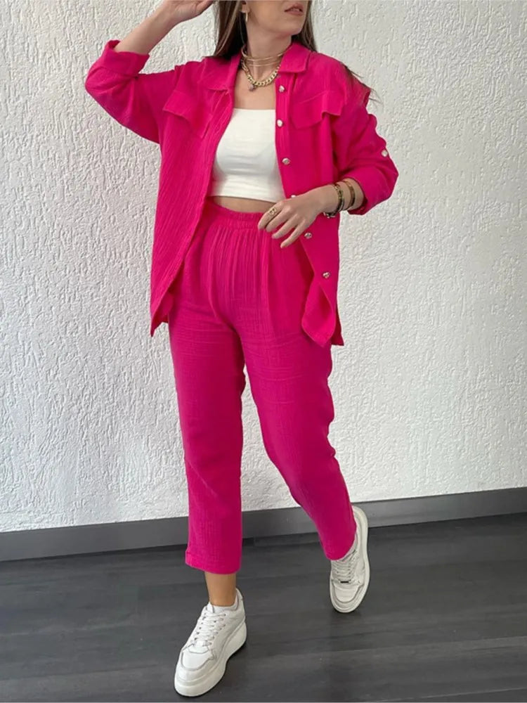 SUSAN| Conjunto Casual de Algodón Puro
