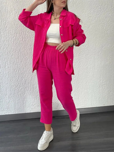 SUSAN| Conjunto Casual de Algodón Puro