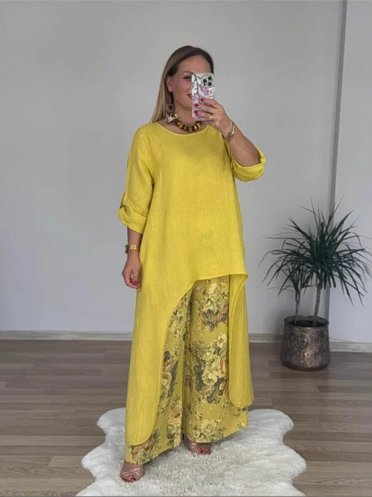 BEA| Conjunto Casual Lino y Algodón S-3XL