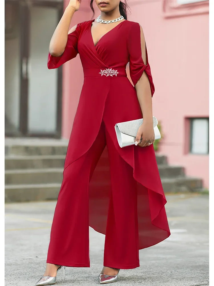 DIANA| Conjunto de Noche Talla Grande de Chiffon