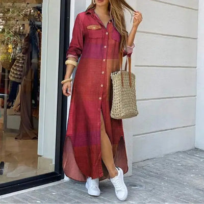JANA| Vestido Camisero con Estampado