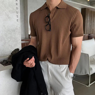 Lorenzo| camiseta acanalada Elegante y comoda.