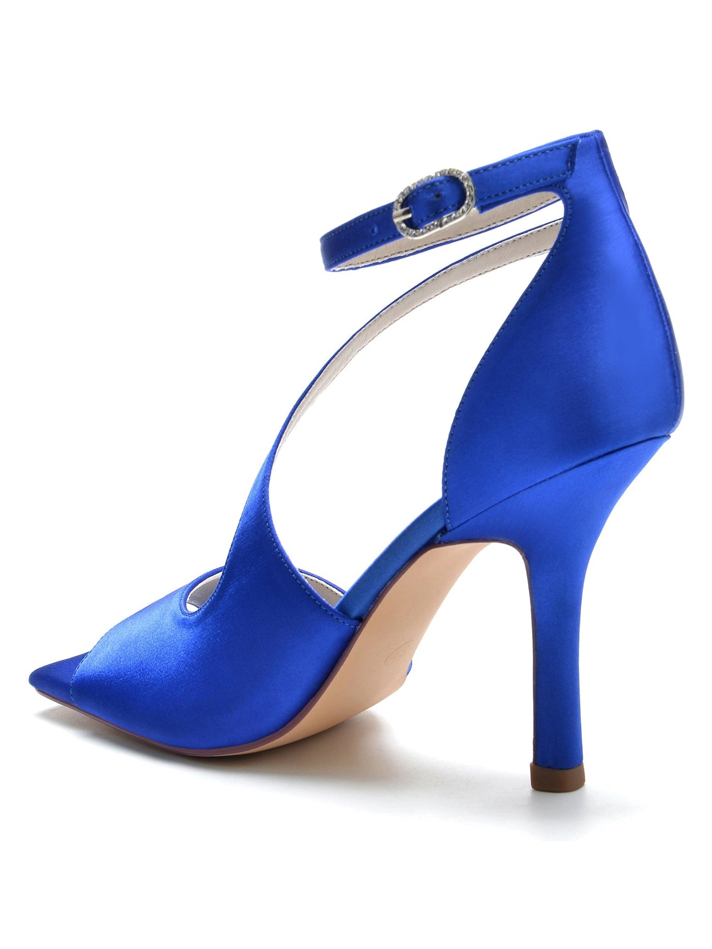 Zapatos de boda para mujer, tacón alto, punta abierta, para dama de honor