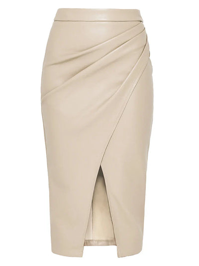 Falda de Cuero Sintético S-XL