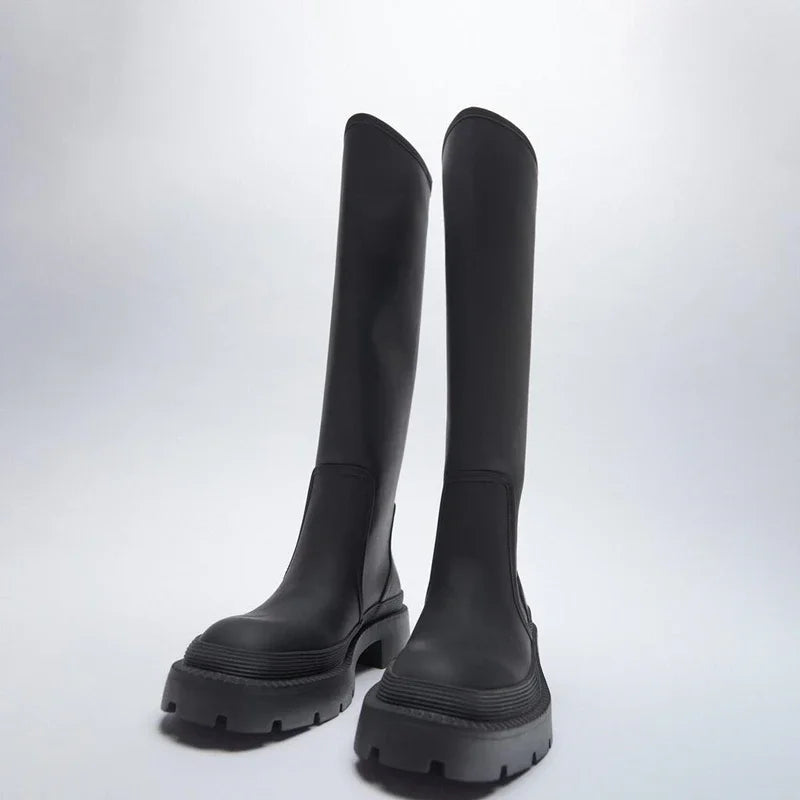 Botas altas, con suela gruesa
