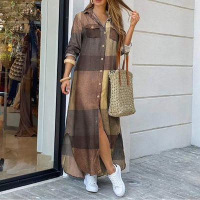 JANA| Vestido Camisero con Estampado