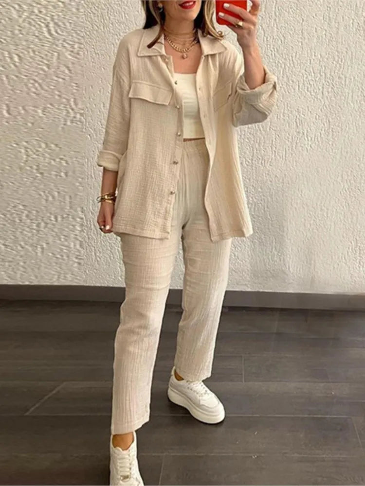 SUSAN| Conjunto Casual de Algodón Puro