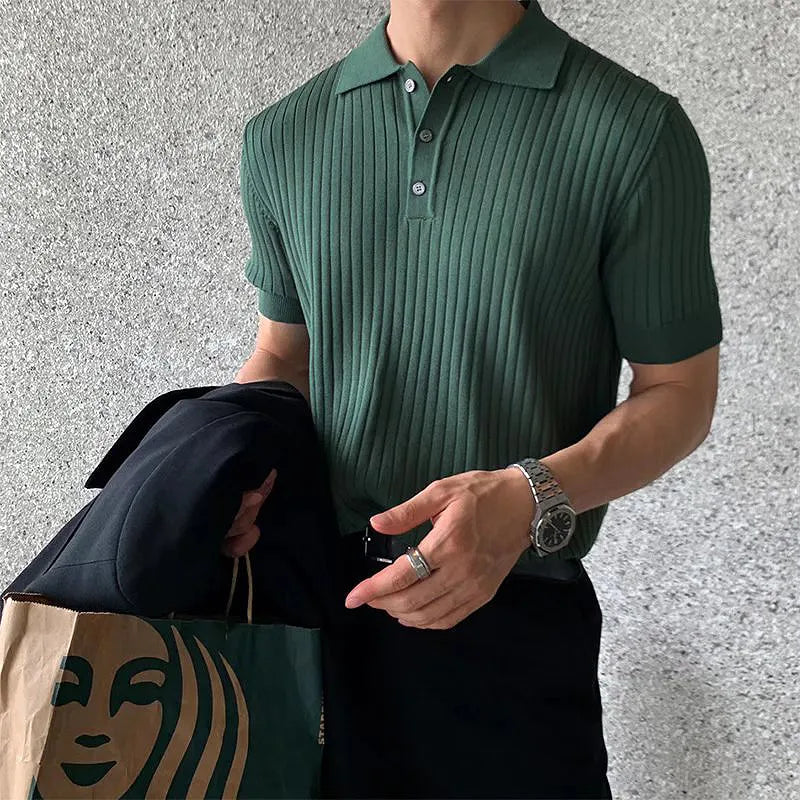 Lorenzo| camiseta acanalada Elegante y comoda.