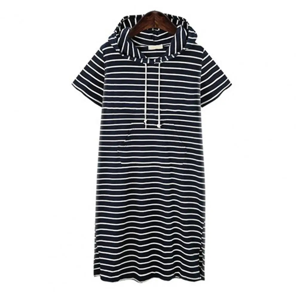MARIA| Vestido Deportivo con Capucha a Rayas