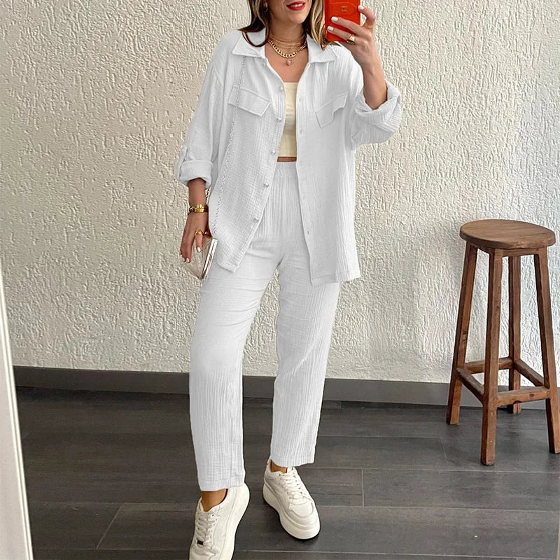 SUSAN| Conjunto Casual de Algodón Puro