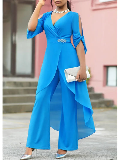 DIANA| Conjunto de Noche Talla Grande de Chiffon