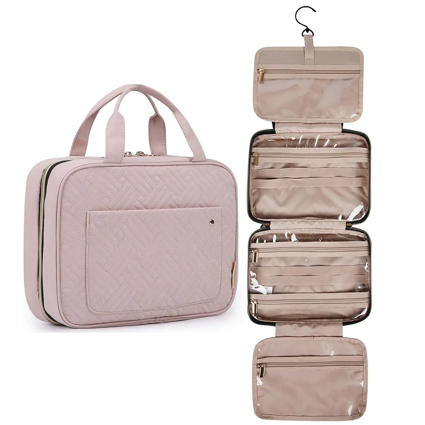 Bolsa de viaje compacta con múltiples compartimentos para mujer .