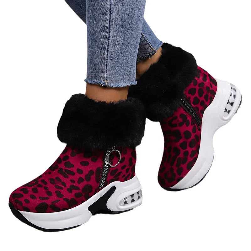 Bota de Outono & Inverno Saravejo Animal Exotic - Aveludada