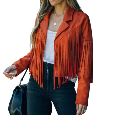 Margot |chaqueta, estilo moderno otoñal, con un toque de movimiento.