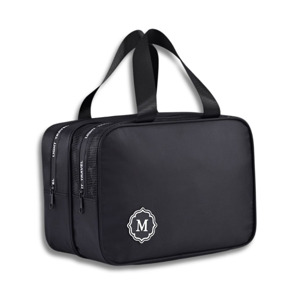 Neceser de viaje con compartimentos múltiples para mujer.