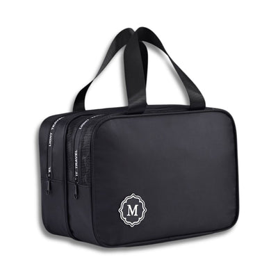 Neceser de viaje con compartimentos múltiples para mujer.