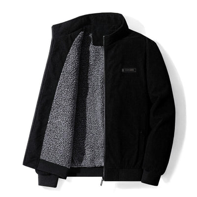 BERTIN| Chaqueta de invierno de pana para hombre – Forro de piel de oveja