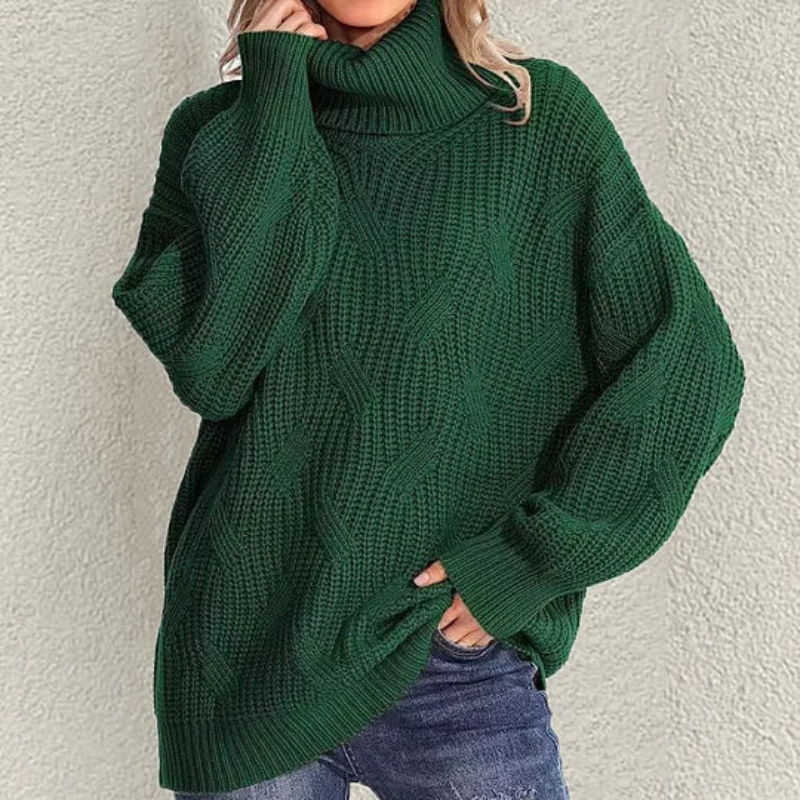 ANA| jersey de punto trenzado holgado con mangas caidas.