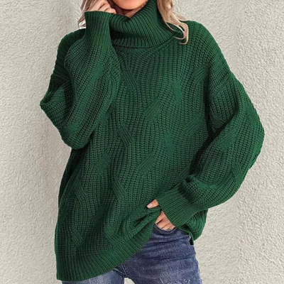 ANA| jersey de punto trenzado holgado con mangas caidas.