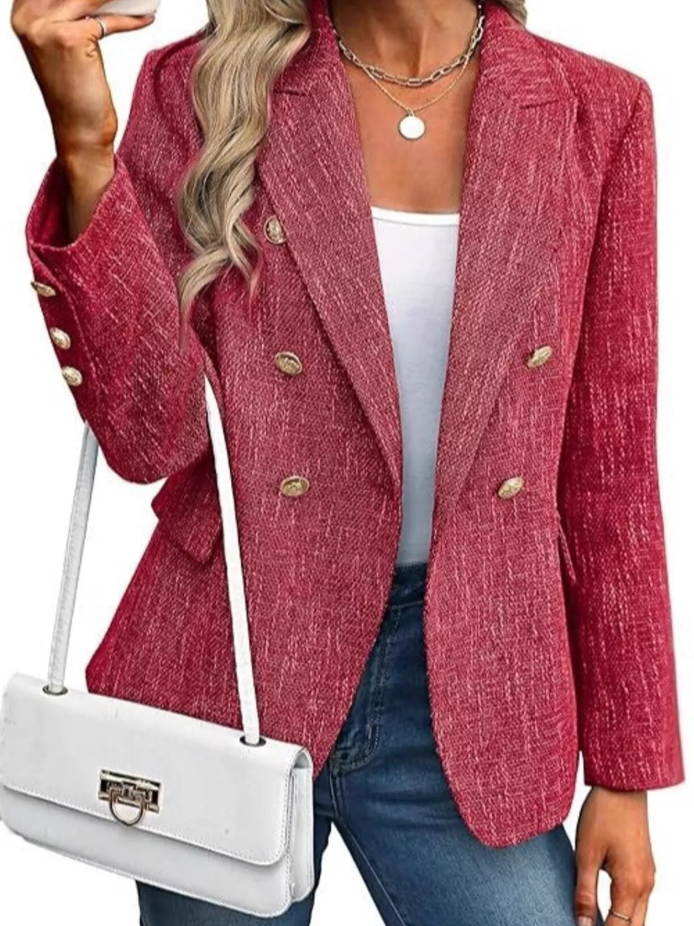 Alesia - Elegante blazer de doble botonadura con solapa