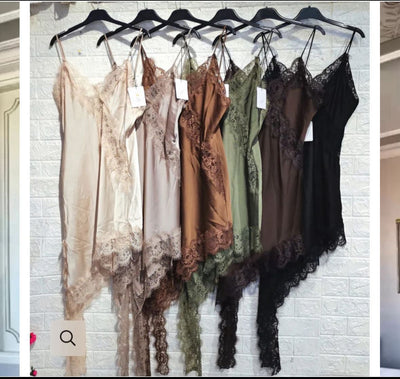 LEYLA| vestido lencero bicolor