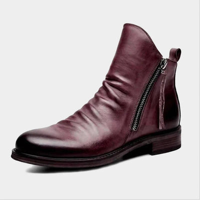 Elegantes botas de cuero, estilo moderno.