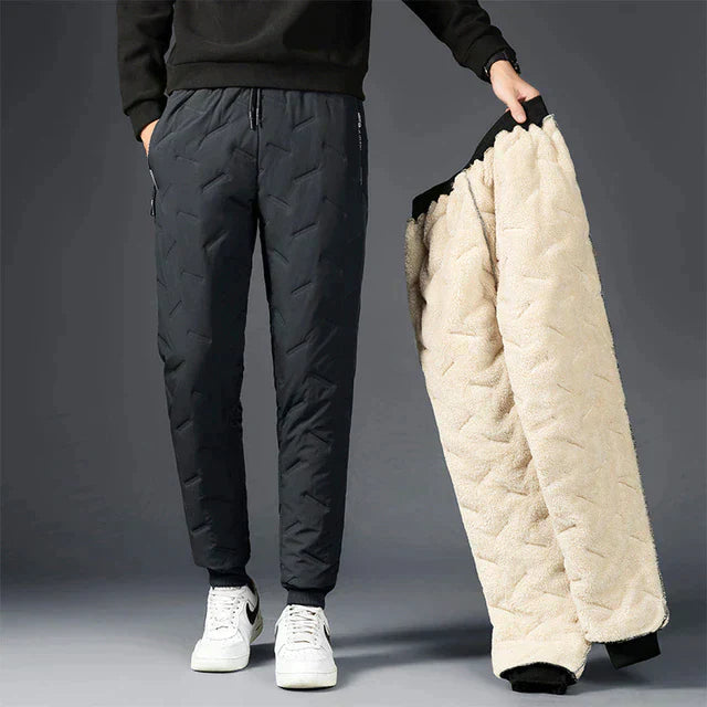 PABLO|Pantalones térmicos, ajustados  y acolchados a prueba de viento – Forro polar .