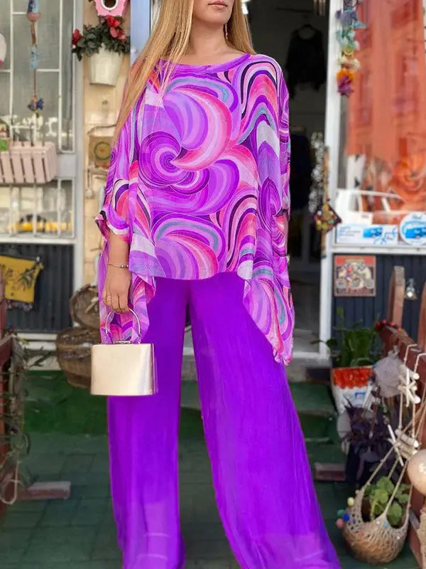MARGA| Traje de 2 piezas holgado muy elegante.