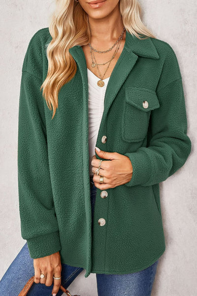 SUNI - Chaqueta de forro polar con botones