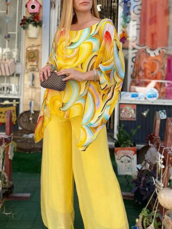 MARGA| Traje de 2 piezas holgado muy elegante.