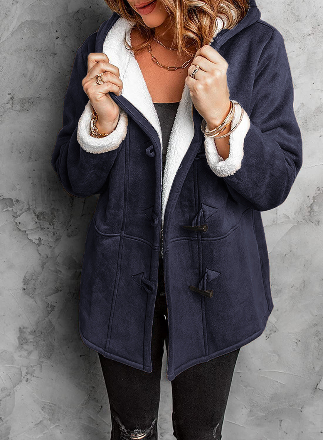 AITANA™ | Abrigo con Capucha Cachemir LookaLike
