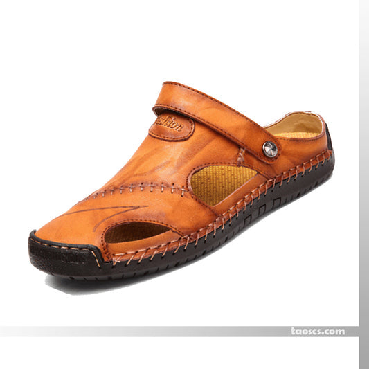 【Hecho a mano】Sandalias casuales de cuero suave de alta calidad  hombres