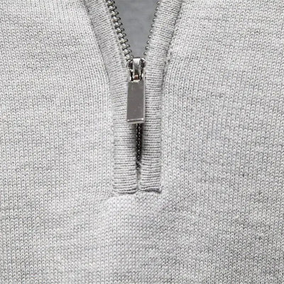 MARIO- Jersey de punto para hombre con media cremallera y cuello alto