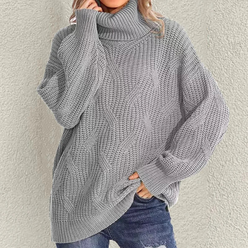 ANA| jersey de punto trenzado holgado con mangas caidas.