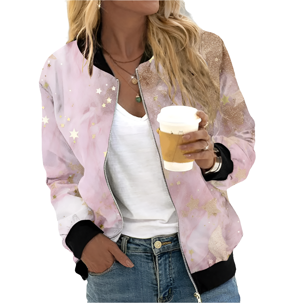 Marisa| Chaqueta estampada moderna, ligera y transpirable