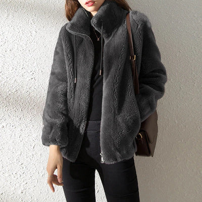Lola - Chaqueta informal de felpa cálida con cremallera