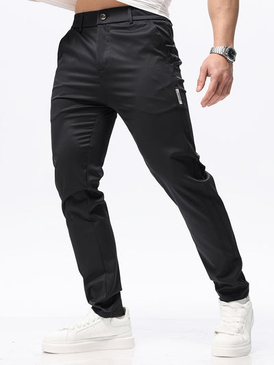 CARLOS| Pantalones casuales de corte entallado elastico moderado.