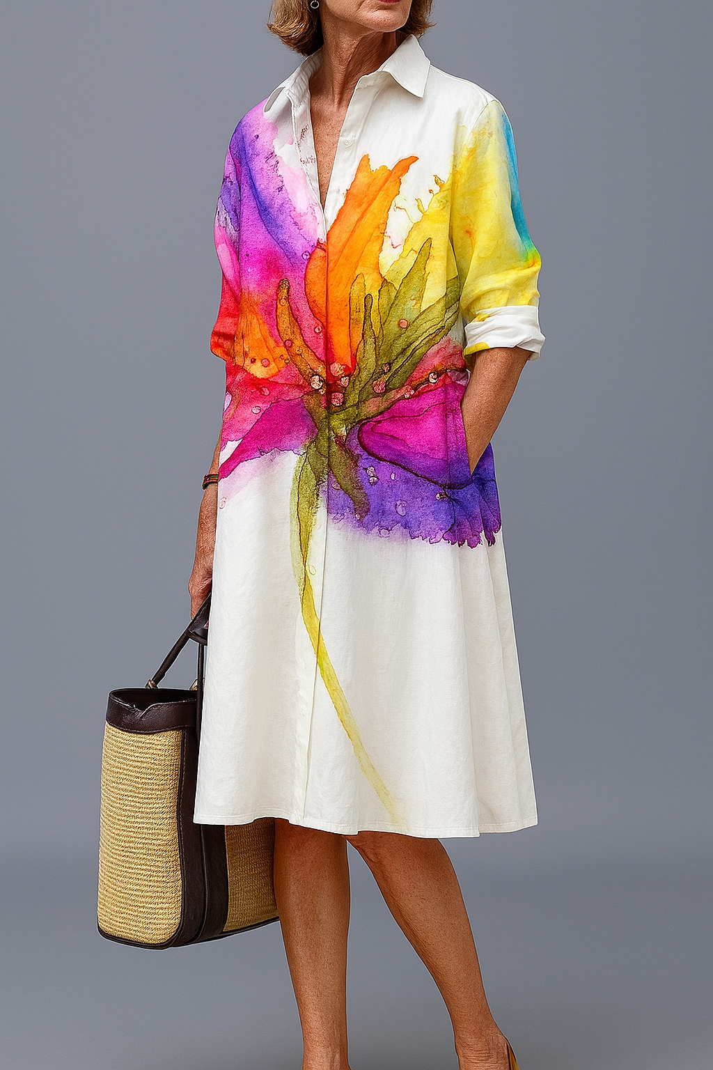 DORIS - Vestido estampado, unico, estiloso.