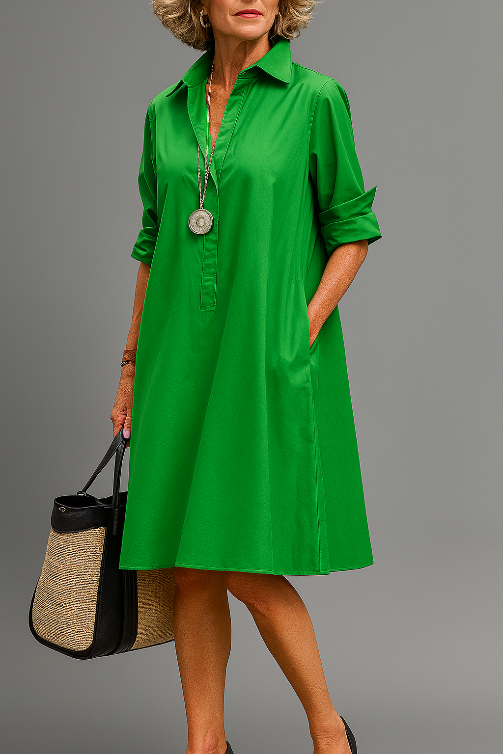 BEA - VESTIDO MIDI CON ESTILO.