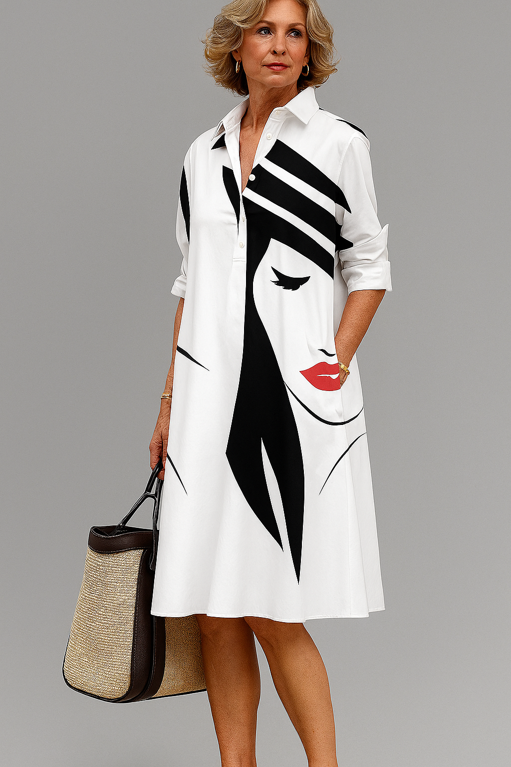 CLARA - Vestido estampado, moda y elegancia.