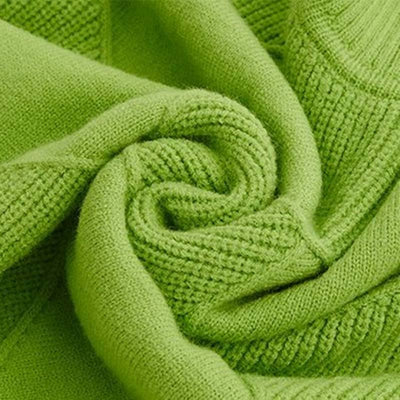 Jersey liso de manga larga con cuello alto