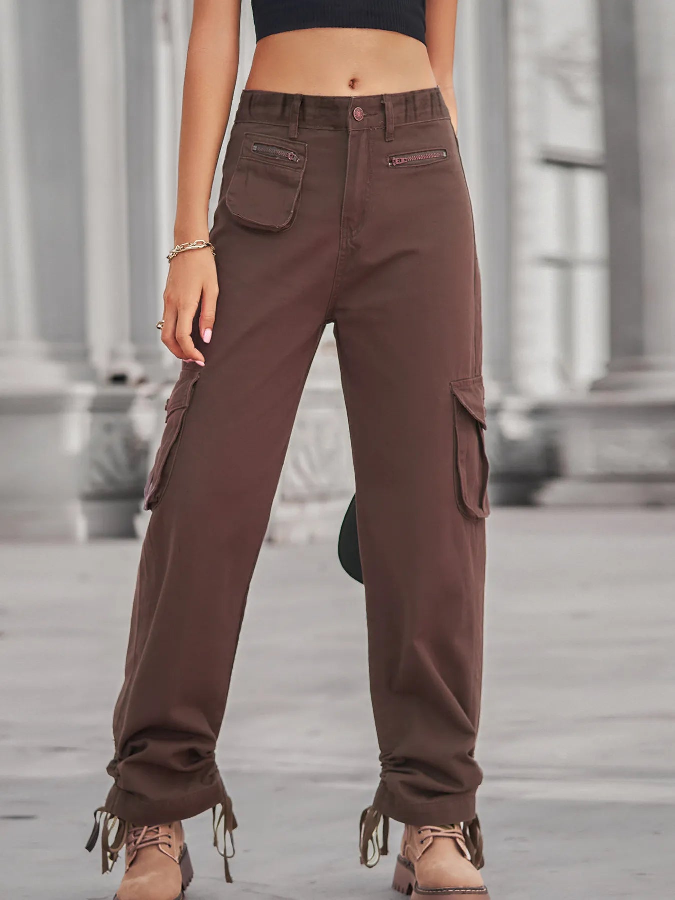 Solene - Pantalones cargo de estilo informal