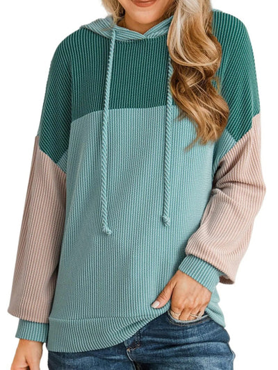 Nina - Chaqueta con capucha y cordón ajustable en bloques de color