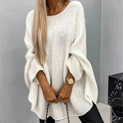 DORI - Suéter elegante holgado de cuello redondo