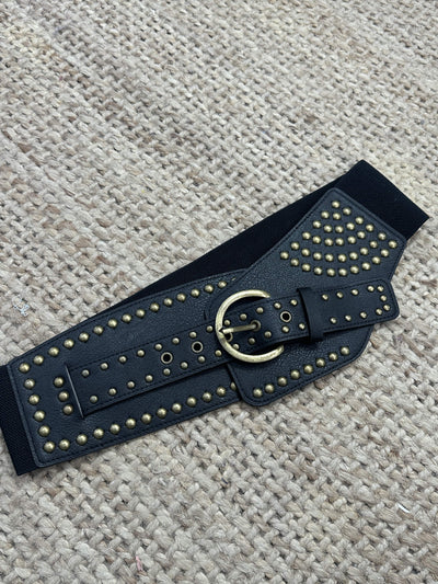 CINTURÓN FAJÍN TACHAS ANCHO