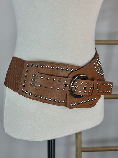 CINTURÓN FAJÍN TACHAS ANCHO